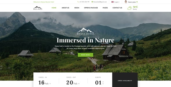 Moana - Resort and Hotel Template