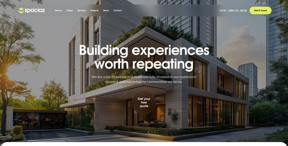 Spaciaz – Real Estate & Construction Group WordPress Theme