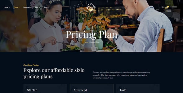Sizlo – Restaurant Elementor WordPress Theme