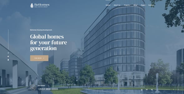 Rehomes - Real Estate Group WordPress Theme
