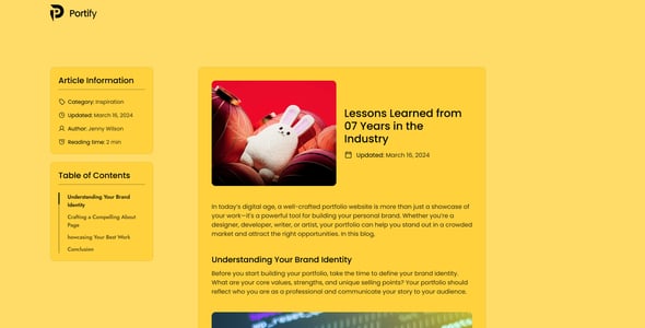 Portify - Personal Portfolio HTML Template