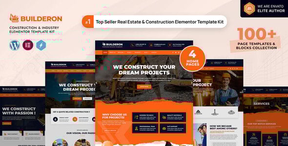Builderon – Construction & Industry Elementor Pro Template Kit