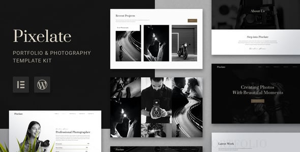 Pixelate - Portfolio & Photography Elementor Template Kit