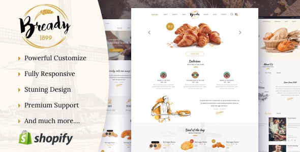 Bready - Bakery  Shopify Theme