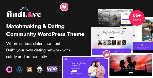 FindLove - Ultimate Matchmaking & Dating Community WordPress Theme