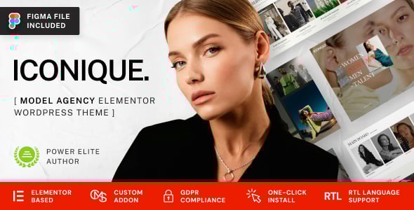 Iconique - Fashion Model Agency WordPress Theme