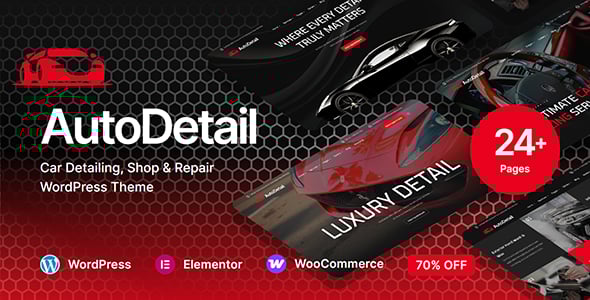 AutoDetail - Car Detailing, Shop & Repair WordPress Theme