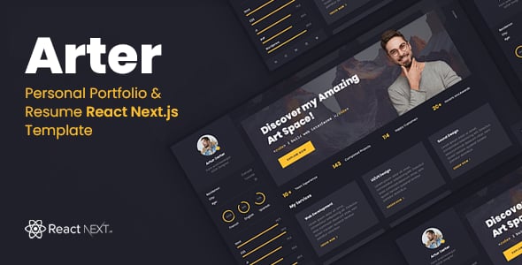Arter - Personal Portfolio Resume React NextJS Template
