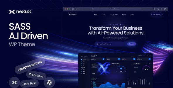 Nexux - AI Saas Landing Page WordPress Theme