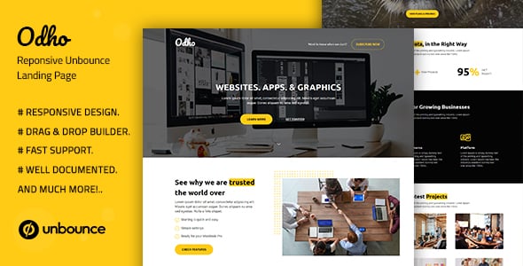 Odho — Responsive Unbounce Landing Page Template
