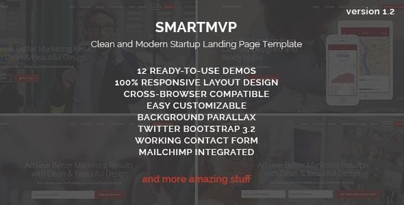 SmartMvp - Startup Landing Page Template