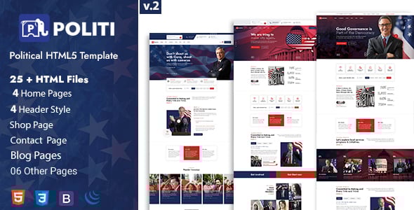 Politiva - Political Election Campaign & Political Party HTML Template