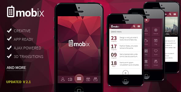 Mobix - HTML Mobile Template