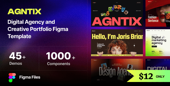Agntix - Digital Agency & Creative Portfolio Figma Template