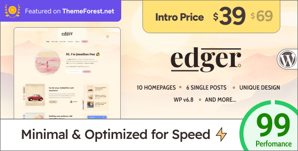 Edger - Modern & Lightweight Blog for WordPress