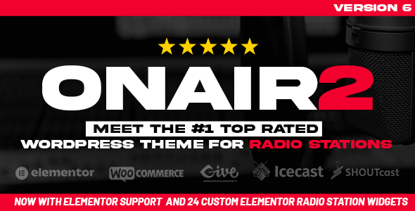 Onair2: Radio Station WordPress Theme With Non-Stop Music Player