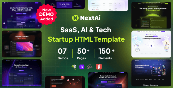 NextAI - SAAS, AI & Tech Startup HTML Template