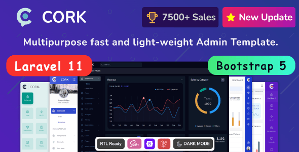 Cork - Bootstrap 5 Admin & Laravel Dashboard Template
