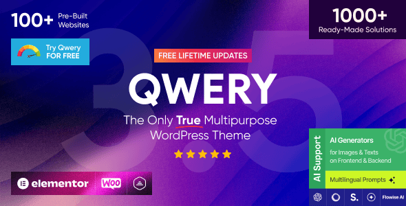 Qwery - Multi-Purpose Business WordPress & WooCommerce Theme + ChatGPT