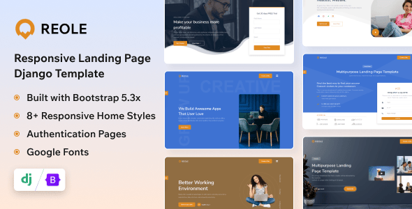 Reole - Django Responsive Landing Page Template