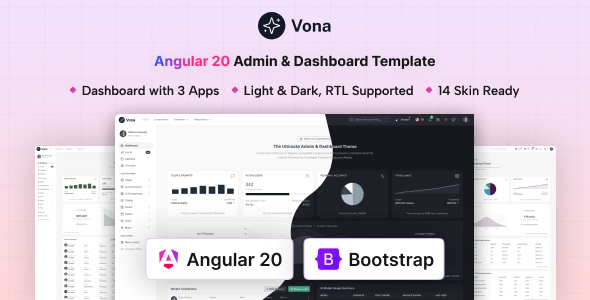Vona - Angular 20 Minimal Admin & Dashboard Template