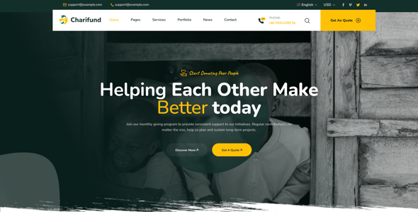 ChariFund - Charity WordPress Theme Multipurpose