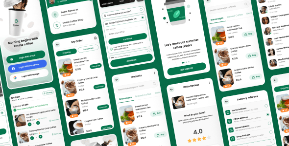 Ombe - Coffee Shop Mobile App Template (Bootstrap + PWA)