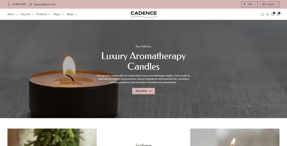 Cadence - Candles Shop Responsive Shopify 2.0 Theme
