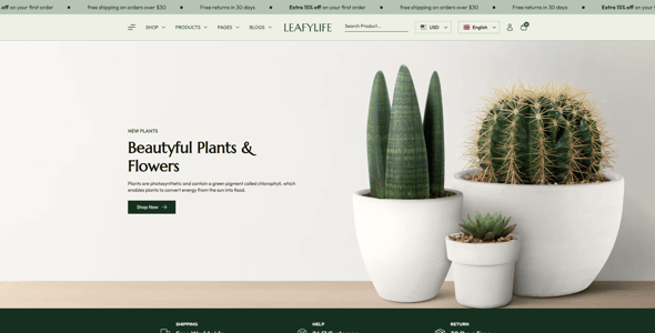 Leafylife - Gardening & Houseplants Shopify 2.0 Theme