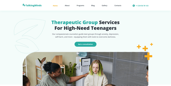 Talking Minds – Psychotherapist Template for XD