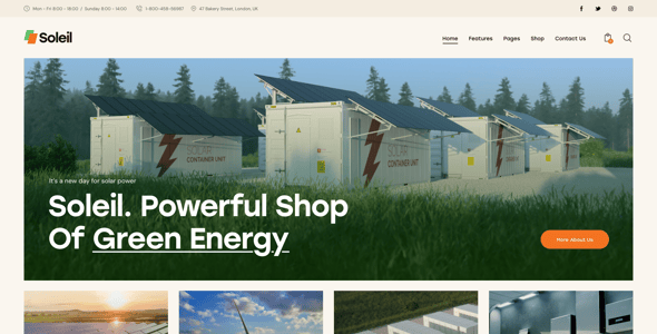 Soleil - Solar Panels WordPress Theme