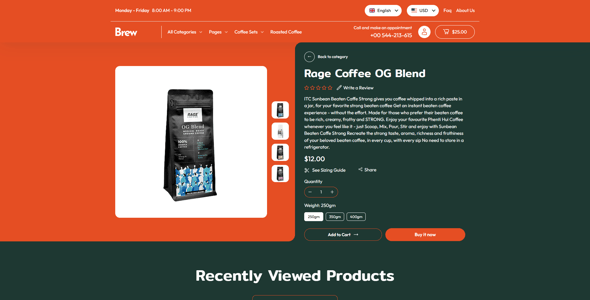 Brew - Coffee Shop & Cafe Shopify 2.0 Store