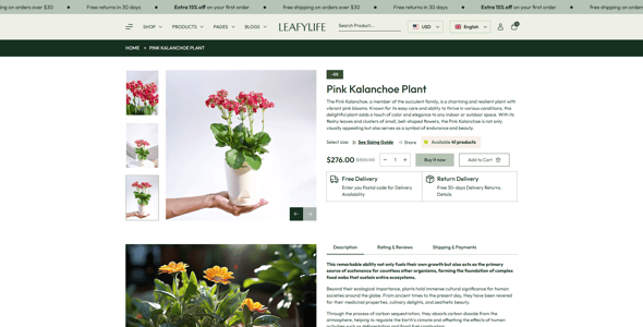 Leafylife - Gardening & Houseplants Shopify 2.0 Theme