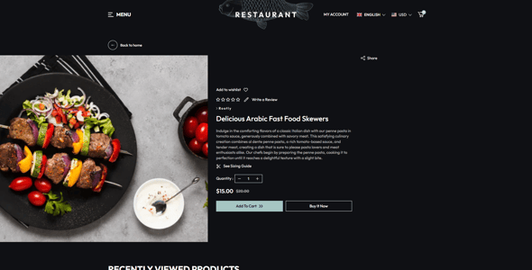 Restaurant - Shopify 2.0 Fast Food & Restaurant Theme