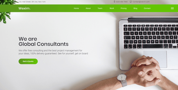 Wexim - One Page Parallax