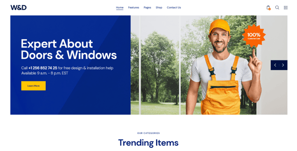 W&D - Windows & Doors Installation Wordpress Theme
