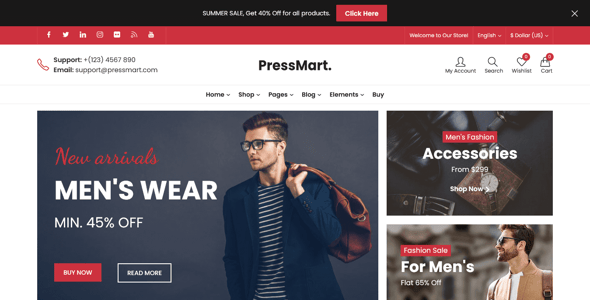 PressMart - Modern Elementor WooCommerce WordPress Theme