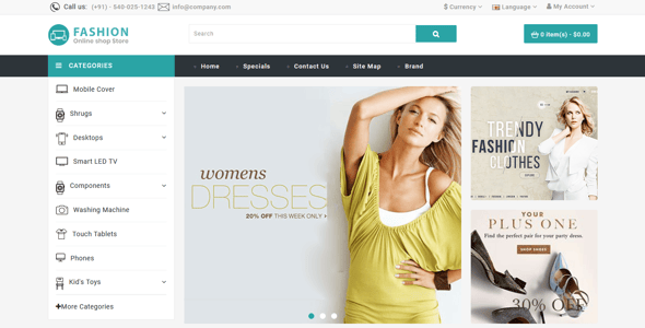 Grocery and Shopping OpenCart 3.X Multistore Theme (Shopping, Mall)