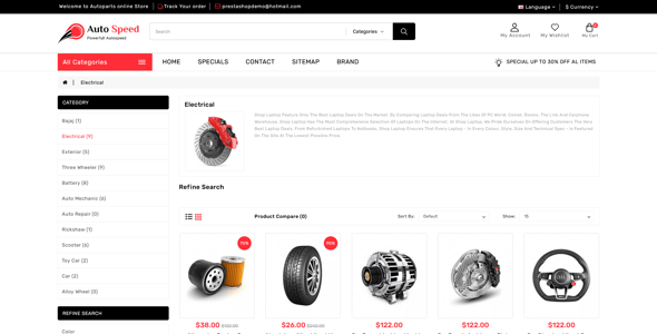 AutoSpeed - Auto Parts and Tools Shop OpenCart Theme