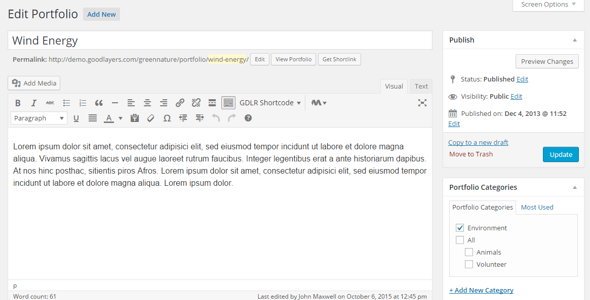 Green Nature - Environmental / Nonprofit WordPress