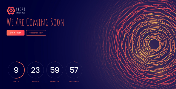 Frost - Coming Soon, Under Construction React Template