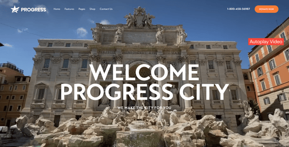 Progress - Politics, Candidate & Fundraising WordPress Theme