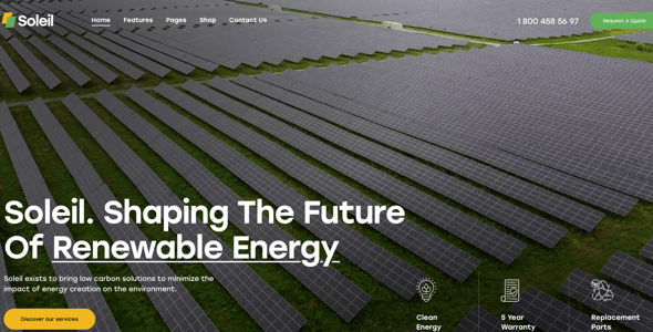 Soleil - Solar Panels WordPress Theme