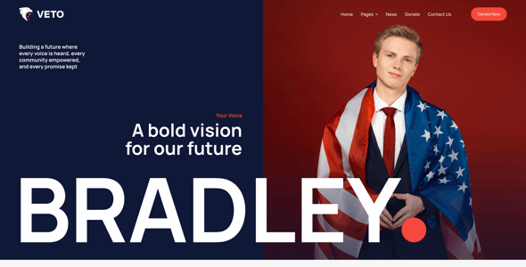 Veto - Politics, Campaign & Candidate WordPress Theme