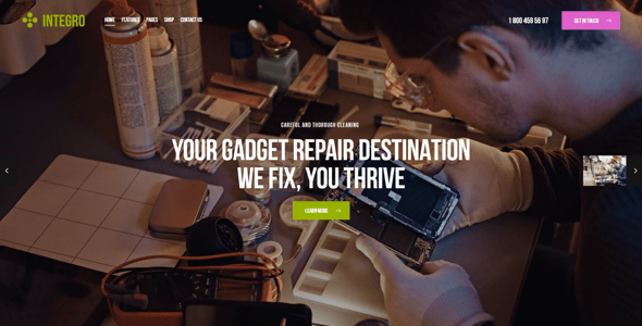 Integro — IT Solutions & Web Agency WordPress Theme