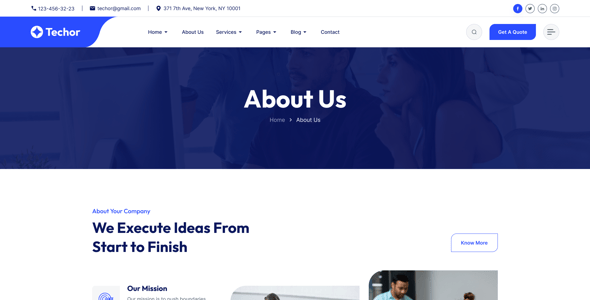 Techor- IT Solution & Technology Figma Templete