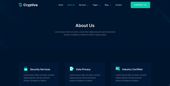 Cryptiva – Cyber Security Services Elementor Template Kit