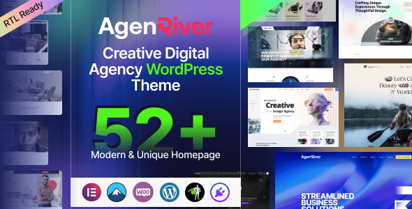 AgenRiver - Creative Digital Agency WordPress Theme