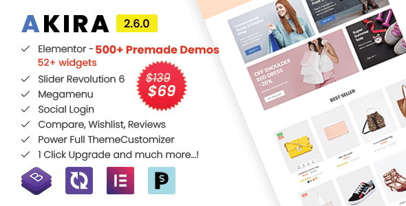 Akira Elementor - Multipurpose Prestashop 9 Theme