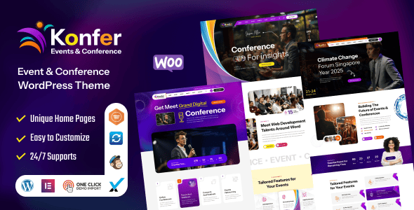 Konfer - Conference and Event WordPress Theme